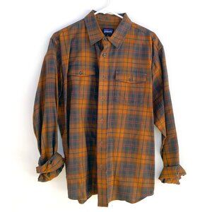 Vintage Patagonia Flannel - Large - Burnt Orange/Navy/Red